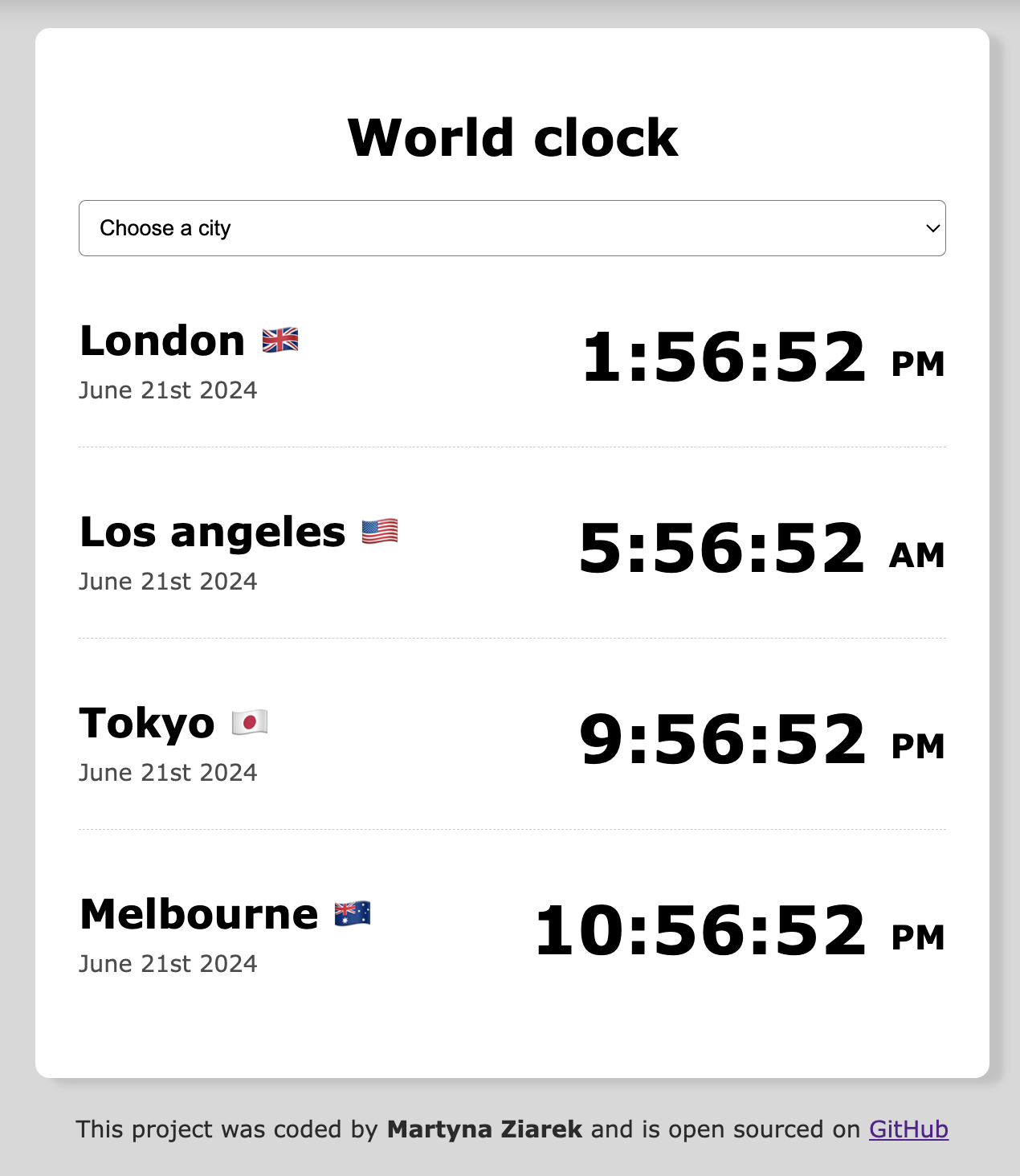 World-clock picture